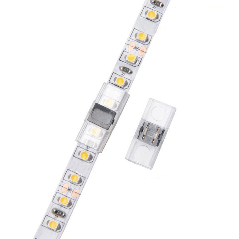 3528 8mm 2Pin solder-free quick connector butt buckle suitable for bare board monochrome LED light strip